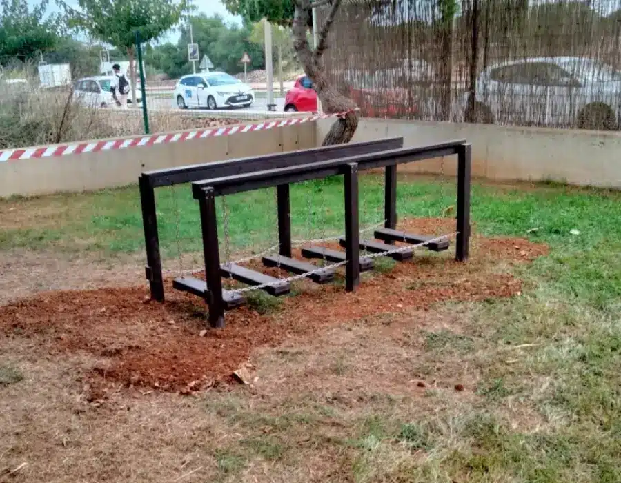 pasarela de equilibrio ecológica de plástico reciclado