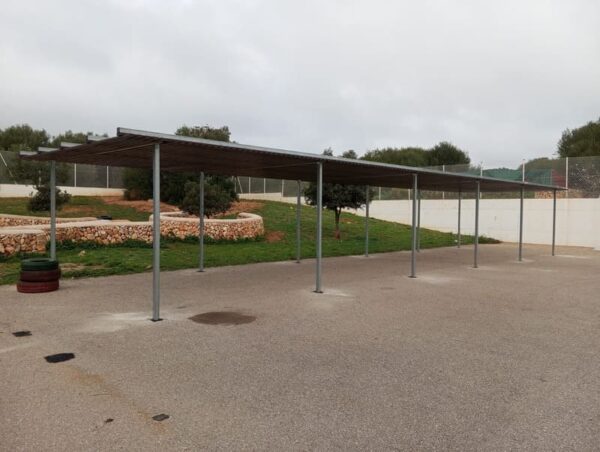 pérgola ecológica de plástico reciclado