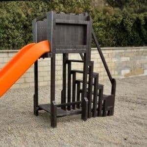 TORRE ECOLÓGICA DE PLÁSTICO RECICLADO CON ESCALERA Y TOBOGÁN