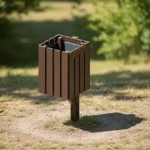 Papelera básica ecológica de plástico reciclado