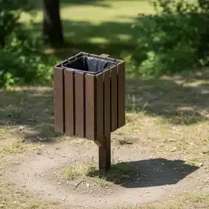 Papelera básica ecológica de plástico reciclado