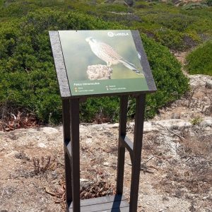 CARTEL ECOLOGICO CON PIE ECOLÓGICO DE PLÁSTICO RECICLADO