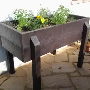 mesa de siembra ecológica de plástico reciclado